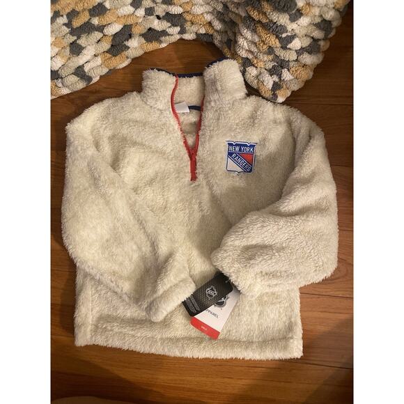 New York Rangers Fleece Quarter Zip Sz 7/8 Child NWT Girls - Picture 1 of 6